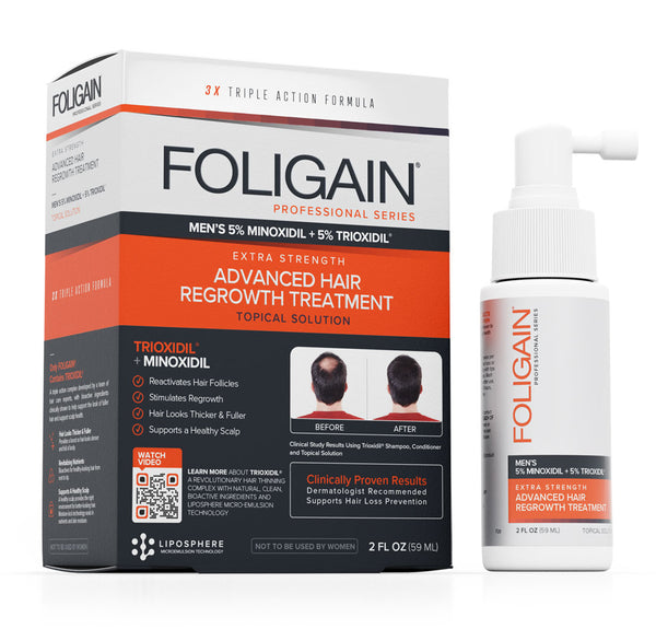 FOLIGAIN Advanced Hair Regrowth For Men Minoxidil 5% + Trioxidil 5%