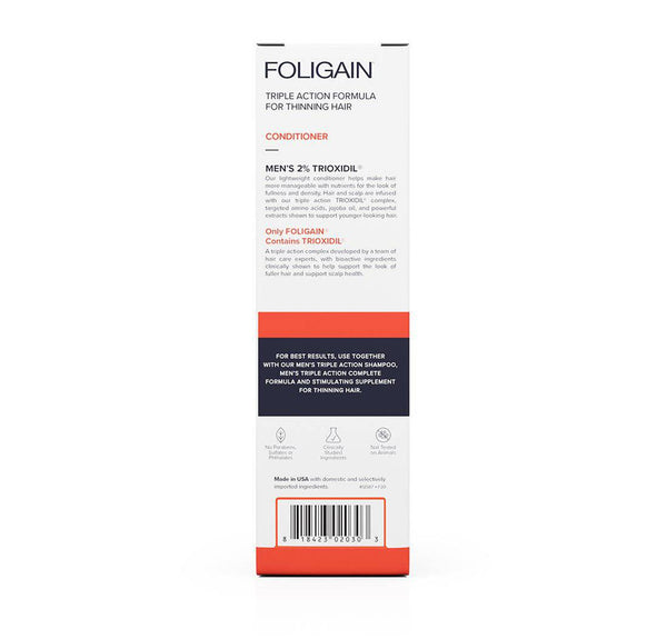 FOLIGAIN Triple Action Conditioner For Thinning Hair For Men with 2% Trioxidil - FOLIGAIN UK