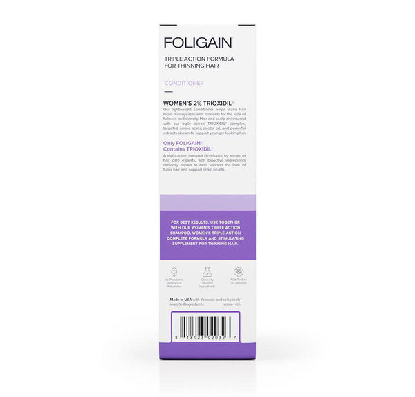 FOLIGAIN Triple Action Conditioner For Thinning Hair For Women with 2% Trioxidil - FOLIGAIN UK