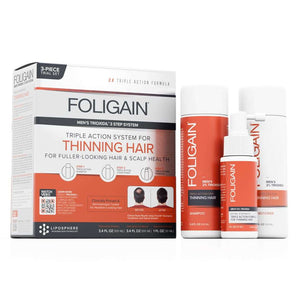 FOLIGAIN Triple Action Hair Care System For Men 3 Piece Trial Set - FOLIGAIN UK