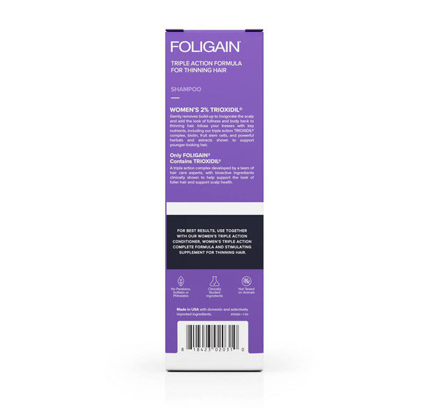 FOLIGAIN Triple Action Shampoo For Thinning Hair For Women with 2% Trioxidil - FOLIGAIN UK