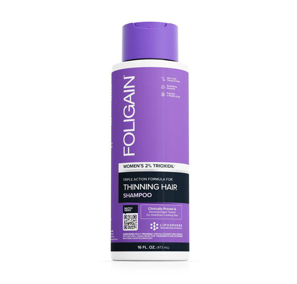 FOLIGAIN Triple Action Shampoo For Thinning Hair For Women with 2% Trioxidil 473ml - FOLIGAIN UK