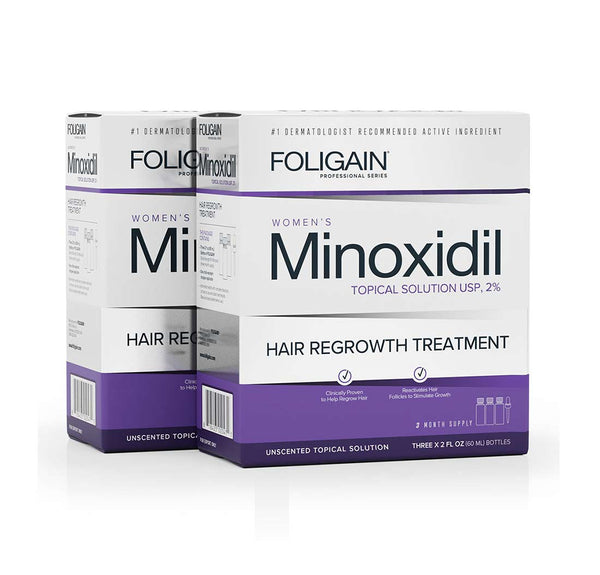 FOLIGAIN Minoxidil 2% Hair Regrowth Treatment For Women 6 Month Supply - FOLIGAIN UK