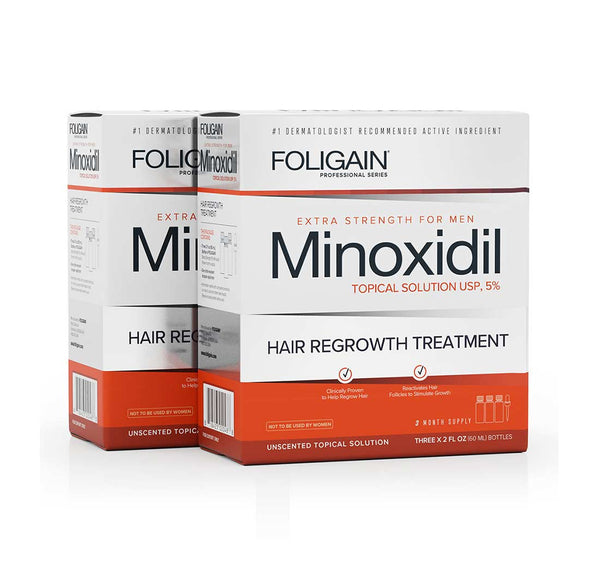 FOLIGAIN Minoxidil 5% Hair Regrowth Treatment For Men 6 Month Supply - FOLIGAIN UK