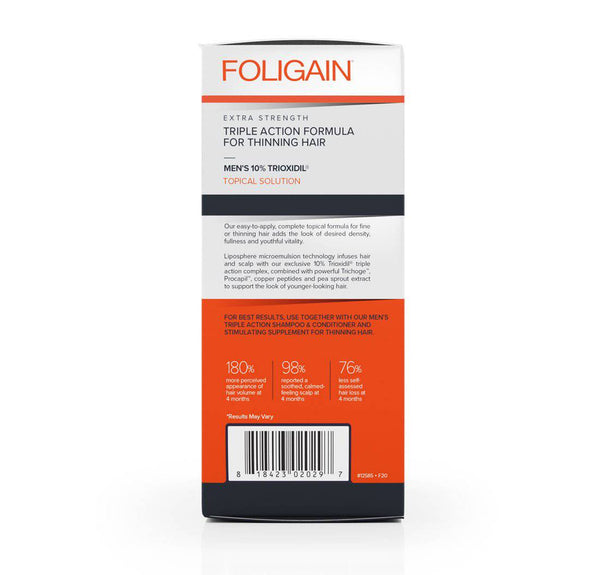 FOLIGAIN Triple Action Complete Formula For Thinning Hair For Men 10% Trioxidil - FOLIGAIN UK