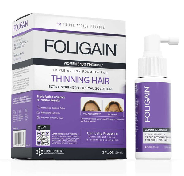 FOLIGAIN Triple Action Complete Formula For Thinning Hair For Women with 10% Trioxidil - FOLIGAIN UK