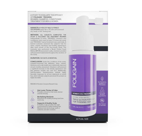 FOLIGAIN Triple Action Complete Formula For Thinning Hair For Women with 10% Trioxidil - FOLIGAIN UK