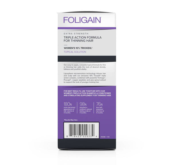 FOLIGAIN Triple Action Complete Formula For Thinning Hair For Women with 10% Trioxidil - FOLIGAIN UK